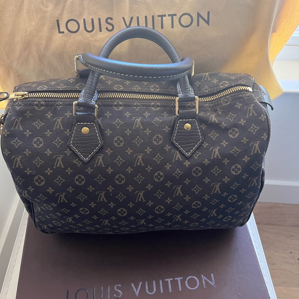 Louis Vuitton Monogram Mini Lin Croisette Speedy 30 Satchel - Picture 6 of 13